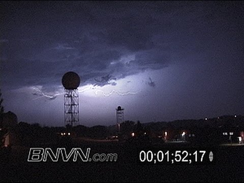 Video of National Weather Service radar's and lightning