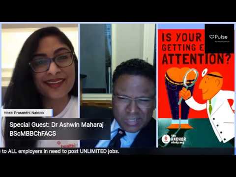 ❤️Pulse by healthjobhub, Episode #4, Facebook Live Talk Show Special Guest Dr Ashwin Maharaj Surgeon