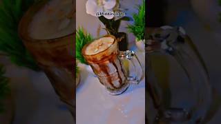 Banana Shake With Almonds Saffron Chocolate Syrup Pure Bliss In A Gl