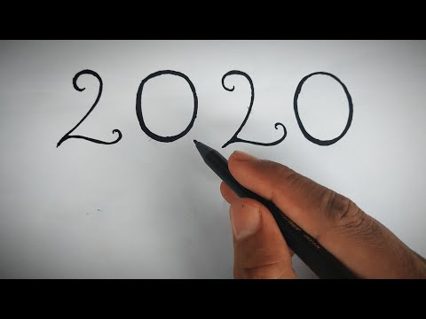 Wow menggambar angka 2020 menjadi lambang zodiak