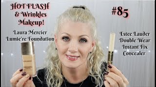 HOT FLASH & Wrinkles Makeup! #85 - Laura Mercier Lumie're Foundation - BentlyK