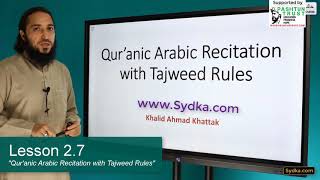 2.7 - "Qur'anic Arabic Recitation with Tajweed Rules" - Compound Letters