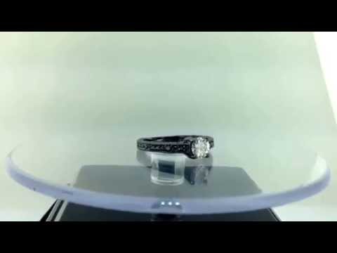 1.23 Carat Lab Grown Diamond Unique Engagement Ring IGI Certified Vintage Style Engraved 14K Black Gold Handmade 1.23 Carat Lab Grown Diamond Unique Engagement Ring IGI Certified Vintage Style Engraved 14K Black Gold Handmade