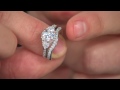 Epiphany Diamonique 2.95 ct tw 100-Facet 2-pc. Bridal Ring Set with Alberti Popaj