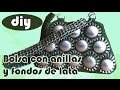 Como hacer una bolsa con fondos de bote de lata y anillas: Bolsa "Brenda" parte 2