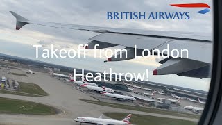 British Airways A380 Beautiful Takeoff Pushback, Taxi And Takeoff