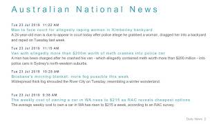 National News Headlines for 23 Jul 2019 - 1 PM Edition