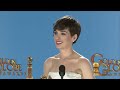 Backstage with Anne Hathaway, best supporting actress