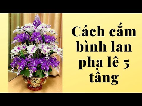 Hướng dẫn cắm bình lan hồ điệp pha lê 5 tầng | Thanh Hằng HandMade | Learn to make flowerrs