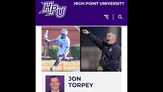 Recruiting Webinar W Head Lacrosse Coach Jon Torpey, High Point University