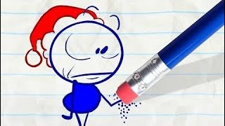 Pencilmate is Santa Claus! -in- NOT SO SILENT NIGHT - Pencilmation Cartoons for Children