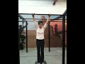 Robin gets her first kipping pull-up!
