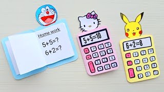 DIY Cute Paper Calculator & Mini Notepad / DIY Paper Crafts / Back to school / D