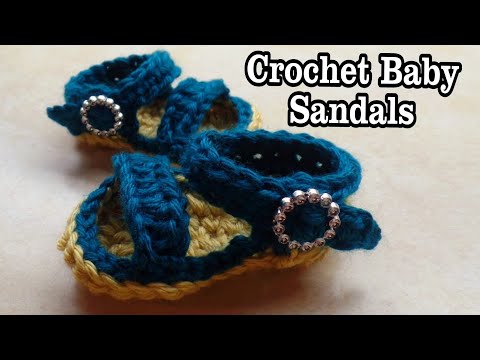 Crochet Easy Baby Sandals Shoes #TUTORIAL