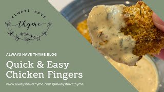 Quick & Easy Baked Chicken Fingers