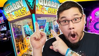 We Found Quarry Quest! Playing a New Coin Pusher at Dave and Busters Arcade!