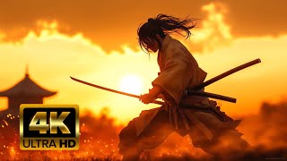 Samurai Sunset 4K Wallpaper Warrior Spirit For Pc
