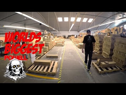 WORLDS BIGGEST SKATE WAREHOUSE TOUR AND HOW SKATEBOARDS ARE MADE !!!