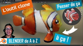 Clonage de poisson clown - Comment décalquer à partir d'une photo - Tampon