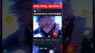 Bakugo Vs All For One Mha Final Season 8