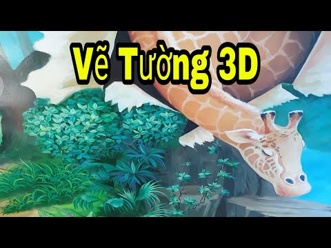 Vẽ Tranh Tường 3D Quán Cafe,Vẽ Tranh 3d Sàn Nhà Siêu Đẹp #Shorts