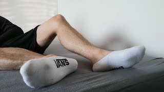 Sweaty White Vans-Socks Chilling On Bed