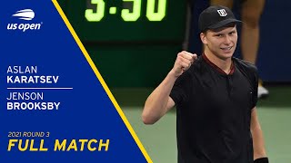 Aslan Karatsev vs Jenson Brooksby Full Match | 2021 US Open Round 3