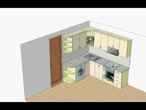 Проект кухни для маленькой квартиры.