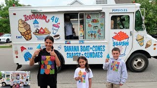 Kids Buy Ice Cream from the Ice Cream Truck Pretend Play Compilation