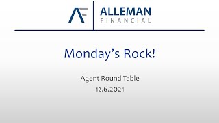 MONDAYS ROCK AGENT ROUND TABLE 12 6 2021