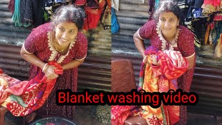 Blanket Washing Video R Amar Sathe Ja Holo ? Kalyanivlogs5548