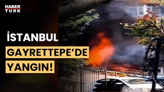 İstanbul Gayrettepe'de yangın! Bölgeden ilk görüntüler!