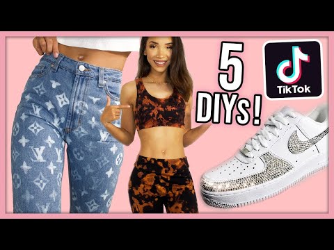 I Tried 5 Viral Tiktok Clothing DIYs! - YouTube