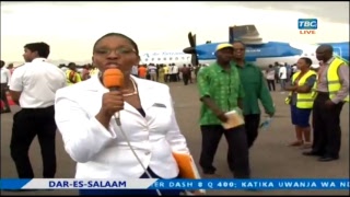 Live Rais Magufuli Kwenye Mapokezi Ya Ndege Mpya Ya Bombadier