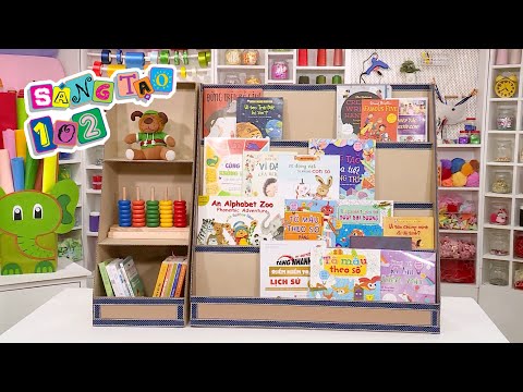 Tự làm giá sách đơn giản từ giấy bìa | Dạy thủ công sáng tạo cho bé | SÁNG TẠO 102 - Mùa 4