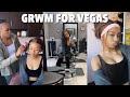GRWM for Vegas: Hair Appointment, Eyebrows, Pack with me ✩ ||  AYEitsMaya