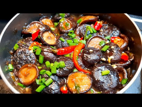 NẤM ĐÔNG CÔ KHO NƯỚC TƯƠNG món chay ngon bỗ dưỡng | món ngon tại nhà