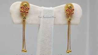 Light Weight Gold Chain Earrings Designs With Given Ing Link At Light Weight Gold Chain Earrings Designs With Given Ing Link At End Of The Video Vidozee