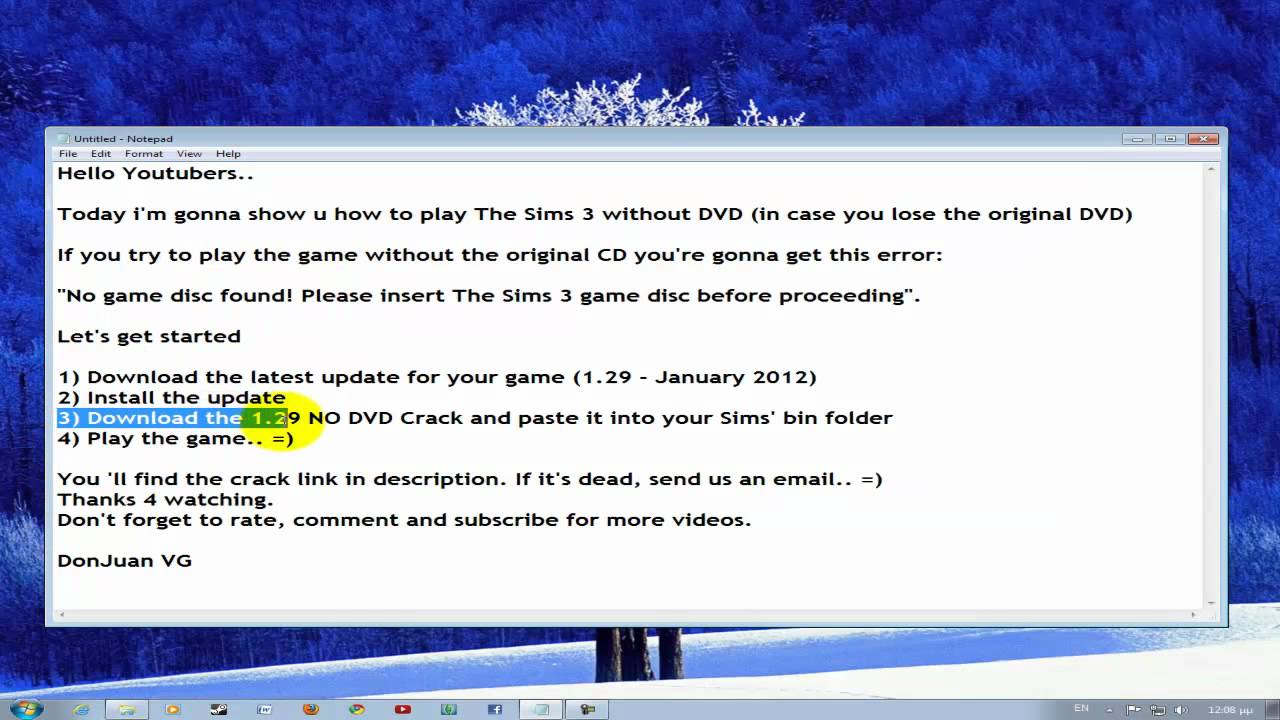 How To Play The Sims 3™ Without DVD (No CD/DVD Crack) [Patch 1.29.55]