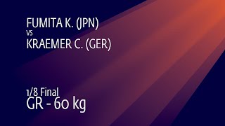 1/8 GR - 60 kg: K. FUMITA (JPN) v. C. KRAEMER (GER)