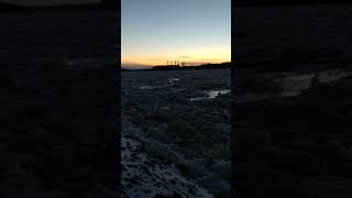 Ice Flow Sunbury Pa Susquehanna River Intense