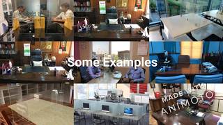 Separation barrier for workstations