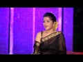 Anchor Dhivyadharshini (DD) navel and cleavage show in transparent saree