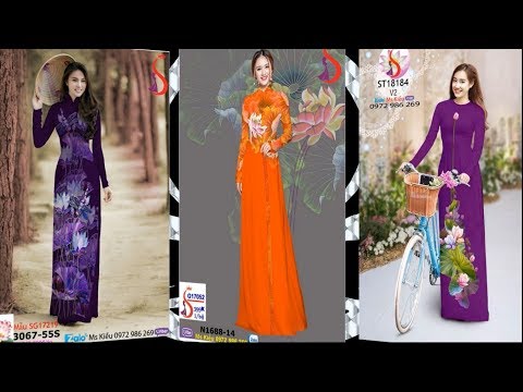 TOP 50 MẪU ÁO DÀI HOA SEN ĐẸP NHẤT (P2) TẠI 💘 Vải Áo Dài S