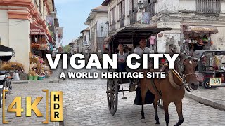 Vigan City Ilocos Sur - The Most Preserved Heritage Town In The Philippines Walking Tour 4K Hdr