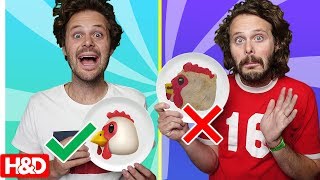 PANCAKE ART CHALLENGE!! (Twin vs Twin Emoji Edition)