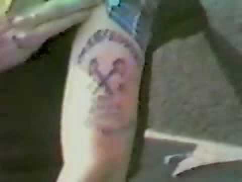 Group of skinheads on the street 1980´s showing tattoos www.oxbloodoi.com
