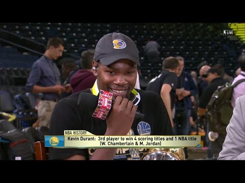 Kevin Durant Had Too Much Champagne In Postgame Interview Talking Kevin Durant Had Too Much Champagne In Postgame Interview Talking