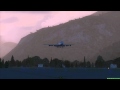 Lufthansa Jumbo lands at small Sion Airport