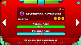 Level - 13 Electroman Adventures 100% all coins (Insane) by RobTop ||Geometry Da